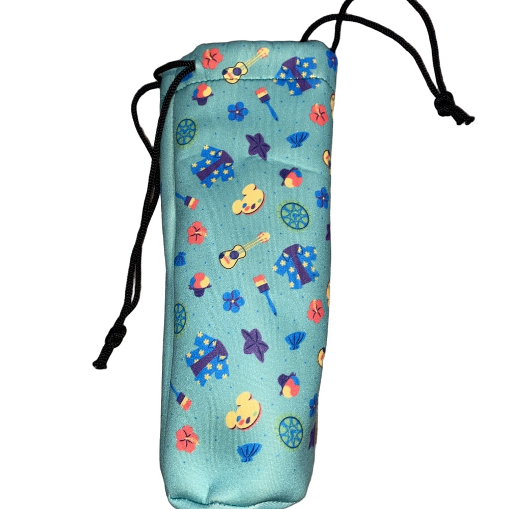 Disney Aulani Resort Drawstring Water bottle Coozy Pouch Holder
